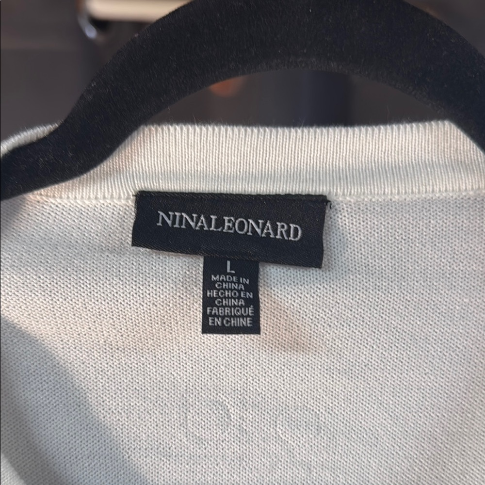 Nina Leonard Cream Cropped Cardigan - Picture 2 of 4